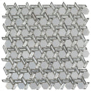 Silver White Weaved Hexagon Glass Mosaic Tile | Tile Club