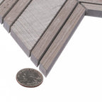 Textured Wooden Beige Chevron Marble Mosaic Tile | Tile Club