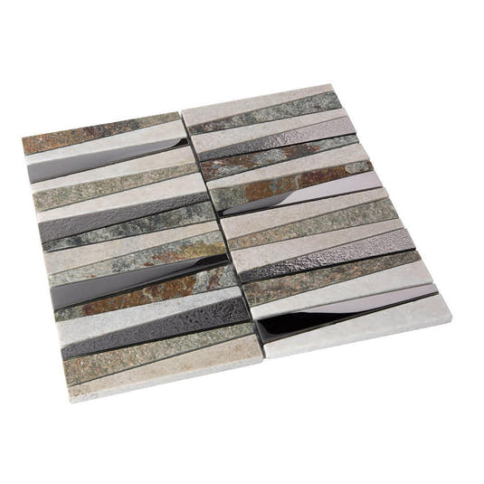 Villa Pyramids Quartz & Glass Mosaic Tile | Tile Club