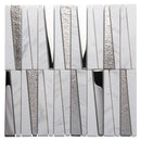 Villa Pyramids White Marble & Glass Mosaic Tile | Tile Club