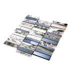 Villa Rapids Blue Glass & Marble Mosaic Tile | Tile Club