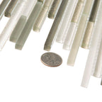 Waterfall Beige & White Linear Glass Mosaic Tile | Tile Club