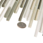 Waterfall Beige & White Linear Glass Mosaic Tile | Tile Club