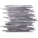 Waterfall Haze Linear Glass & Metal Mosaic Tile