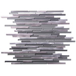 Waterfall Haze Linear Glass & Metal Mosaic Tile