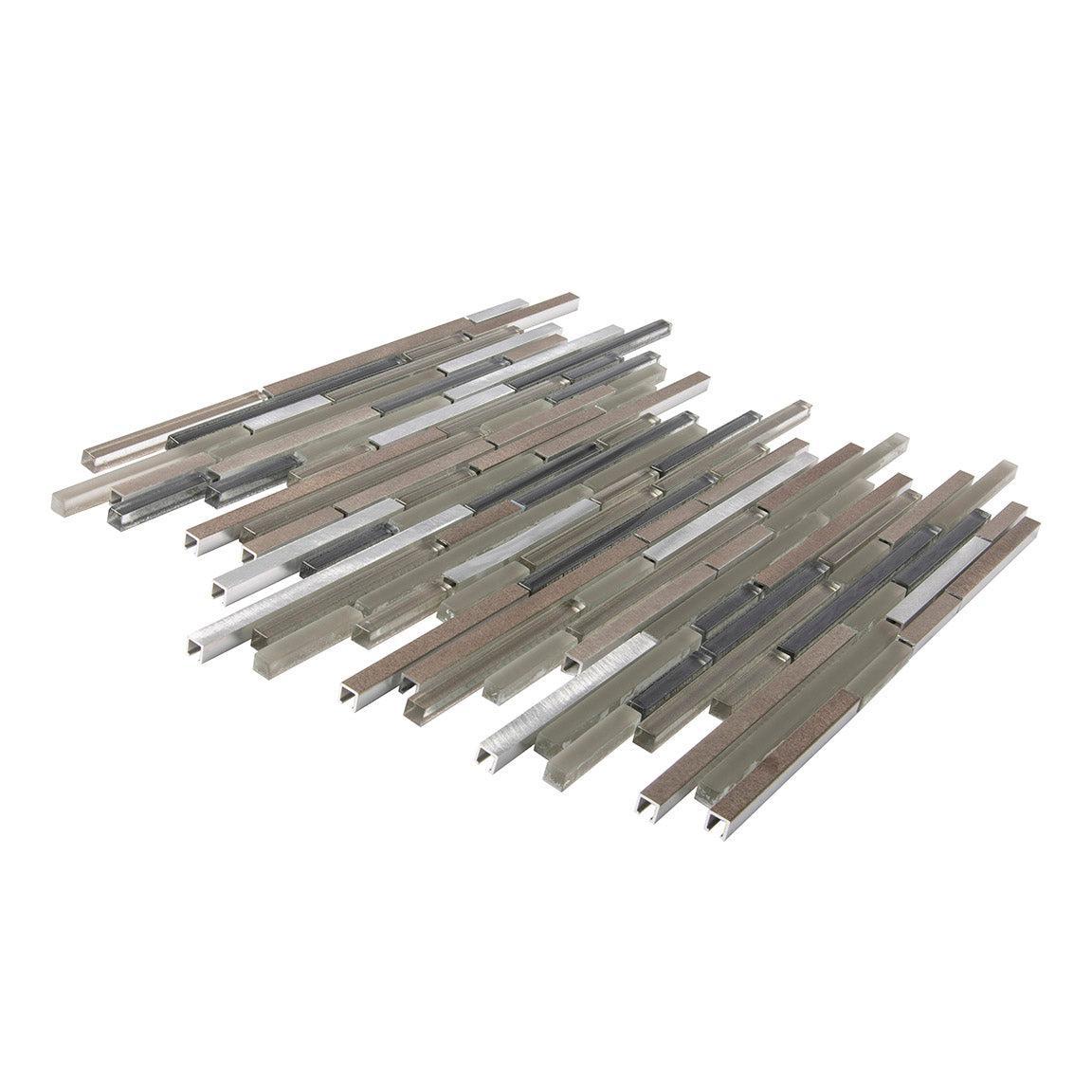 Waterfall Metal Glass & Metal Mosaic Tile | Tile Club