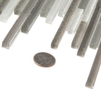 Waterfall White And Grey Linear Glass Mosaic Tile | Tile Club