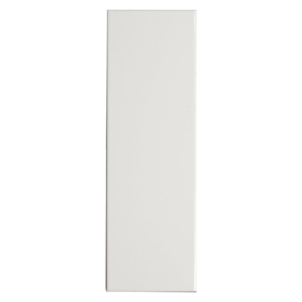 Polished White Ceramic Subway Wall Tile 4x12