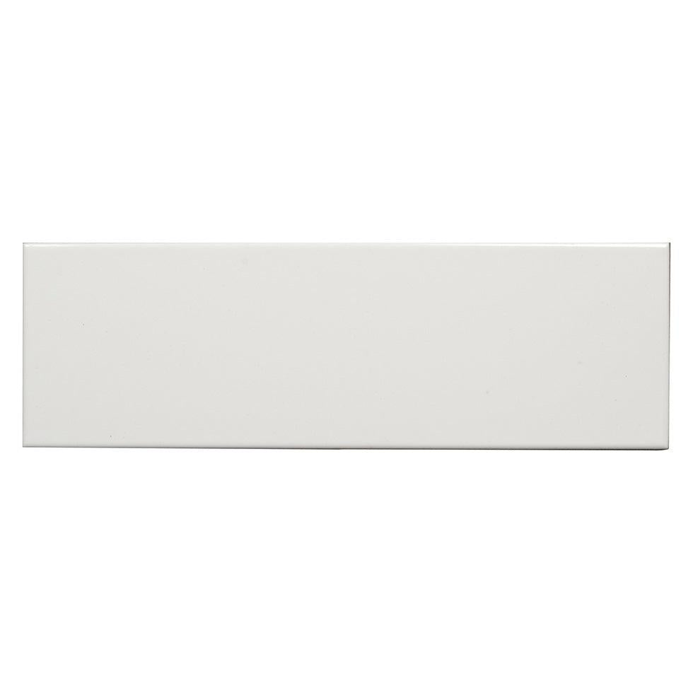 Polished White Ceramic Subway Wall Tile 4x12 Sample