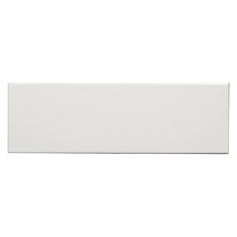 Polished White Ceramic Subway Wall Tile 4x12 Sample