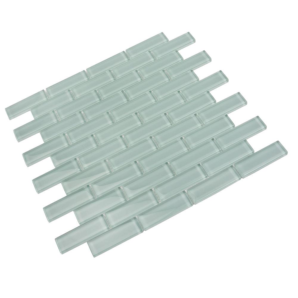 Pale Aqua Glass Brick Tile | Tile Club
