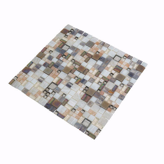 Beige Mini Versailles Glass Mosaic Tile | Tile Club
