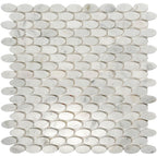 Tile Club | Bianco Carrara Oval Mosaic Wall & Floor Tile position: 1