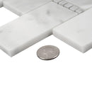 Carrara Subway With Bardiglio Dot Mosaic Tile | Tile Club