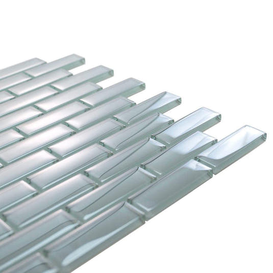 Chic Gray Glass Brick Tile | Tile Club