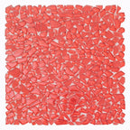 Diamond Red Glass Pebble Mosaic Tile