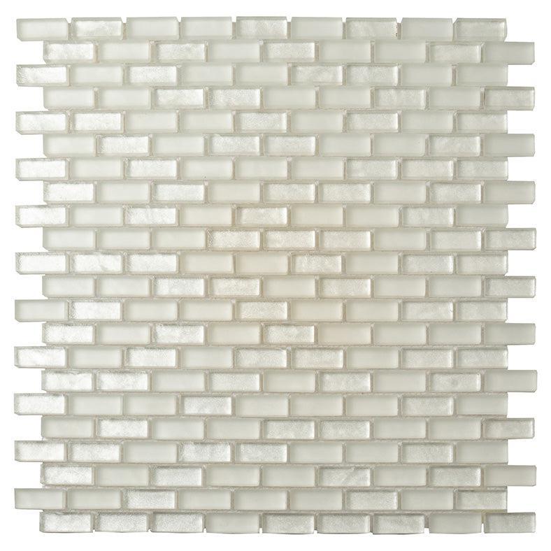 Glacial White Glass Brick Tile
