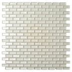 Glacial White Glass Brick Tile
