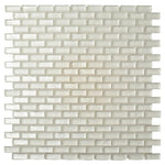 Glacial White Glass Brick Tile