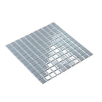 Glacier Aura Gray 1X1 Polished Glass Tile | Tile Club