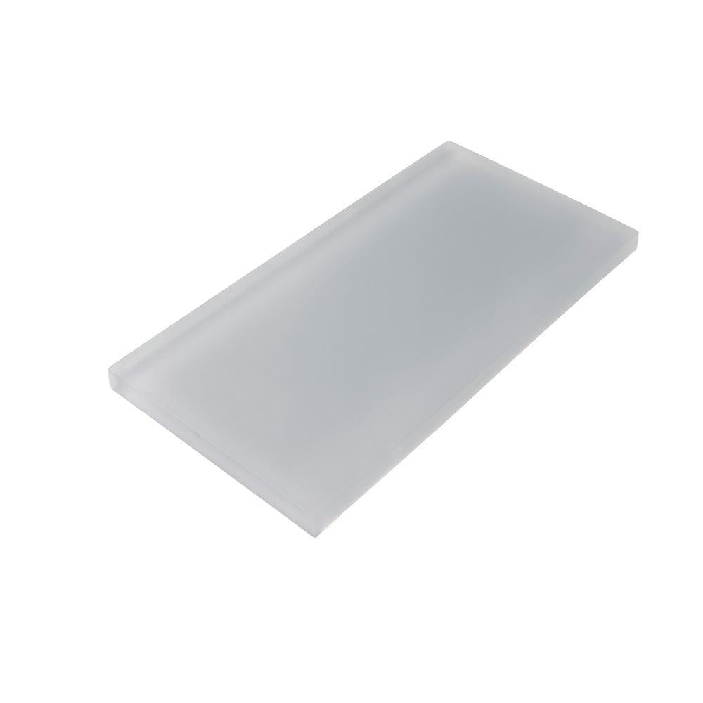 Glacier Aura Gray 3X6 Frosted Glass Tile