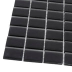 Glacier Black 1X1 Frosted Glass Tile | Tile Club