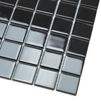 Glacier Black 1X1 Polished Glass Tile | Tile Club
