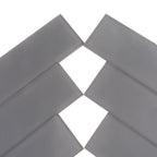 Glacier Dark Gray 3" x 12" Frosted Glass Tile | Tile Club