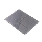 Glacier Dark Gray 3" x 6" Polished Glass Subway Tile | Tile Club