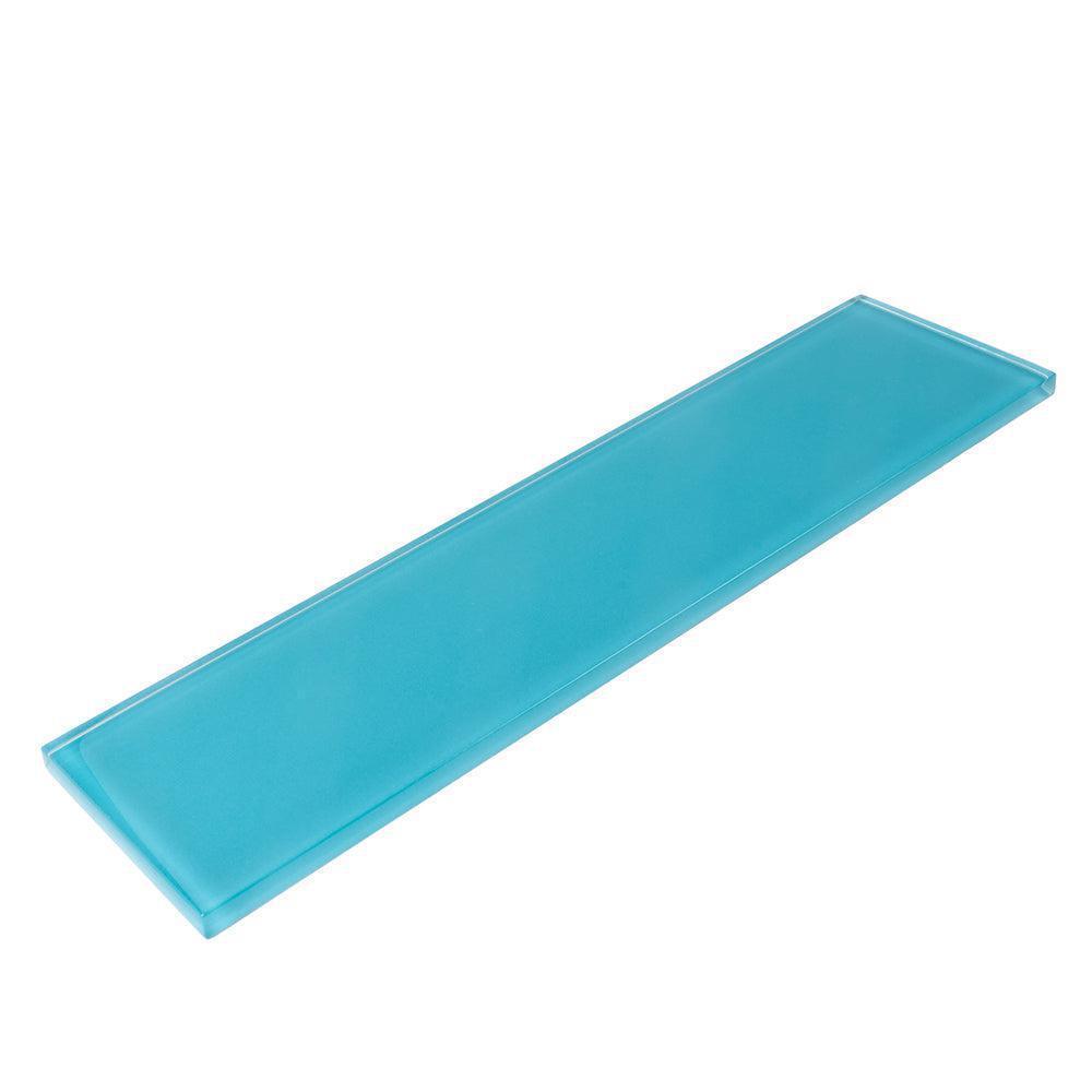 Glacier Laguna Blue 3X12 Polished Glass Tile | Tile Club