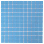 GLACIER OCEAN BLUE 1" x 1" FROSTED GLASS TILE