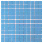 GLACIER OCEAN BLUE 1" x 1" FROSTED GLASS TILE
