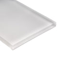 Glacier Pure White 3"x6" Frosted Glass Subway Tile | Tile Club