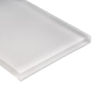 Glacier Pure White 3"x6" Frosted Glass Subway Tile | Tile Club