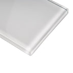 Glacier Pure White 3"x6" Polished Glass Subway Tile | Tile Club