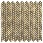 Gold Herringbone Glass Mosaic Tile