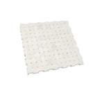 Mini Basket Weave Thassos Marble Mosaic | Tile Club