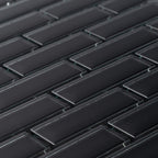 Obsidian Black Glass Brick Tile | Tile Club