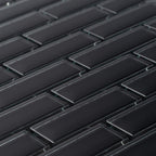 Obsidian Black Glass Brick Tile | Tile Club