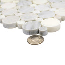 Eastern White Circles Marble Tile | Tile Club