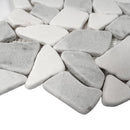 River Pebbles Carrara & Thassos Marble Tile | Tile Club