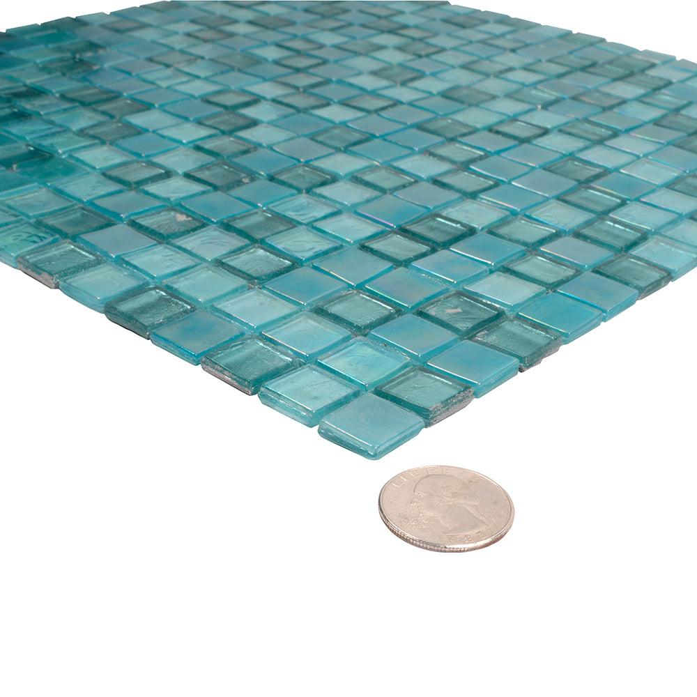 Sea Foam Mixed Squares Glass Tile | Tile Club