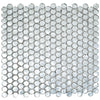 Silver Glass Penny Round Mosaic Tile