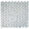 Silver Glass Penny Round Mosaic Tile Sample
