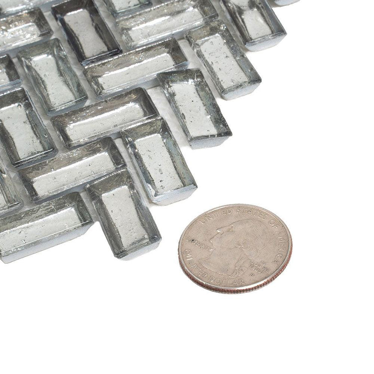 Silver Herringbone Mosaic Tile | Tile Club
