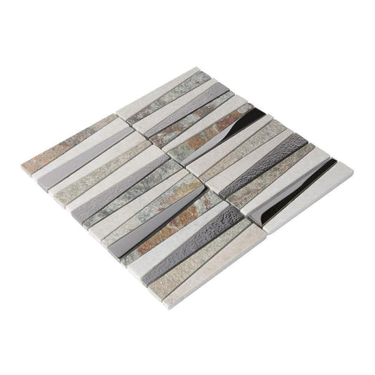 Villa Pyramids Quartz & Glass Mosaic Tile | Tile Club