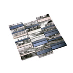 Villa Rapids Blue Glass & Marble Mosaic Tile | Tile Club