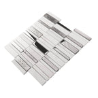 Villa Rapids White Marble & Glass Mosaic Tile | Tile Club