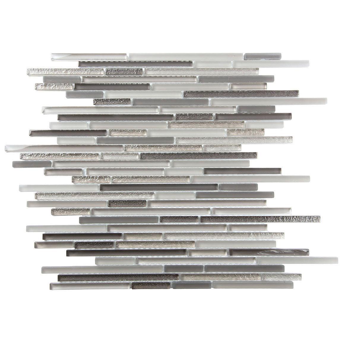Waterfall Gray Linear Glass Mosaic Tile | Tile Club | Position1