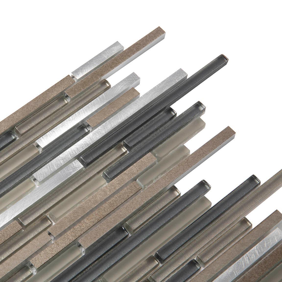 Waterfall Metal Glass & Metal Mosaic Tile | Tile Club